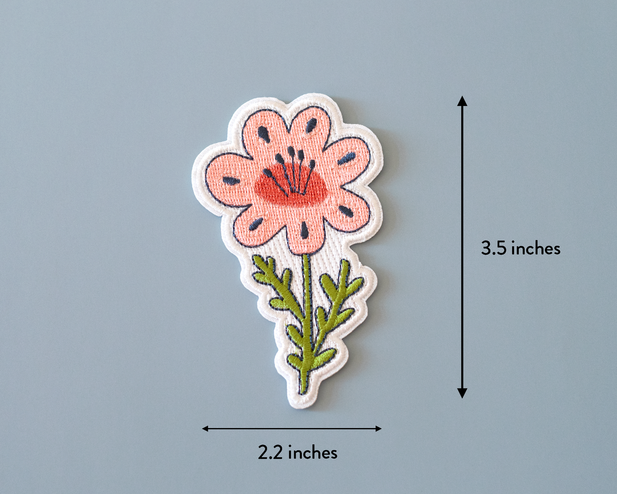 Écusson thermocollant Fleur Rose