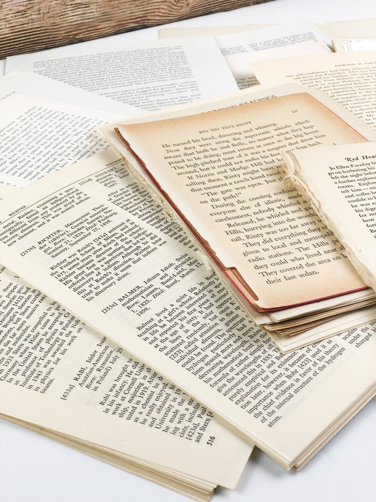 Pages de livres vintage pour collage et journal