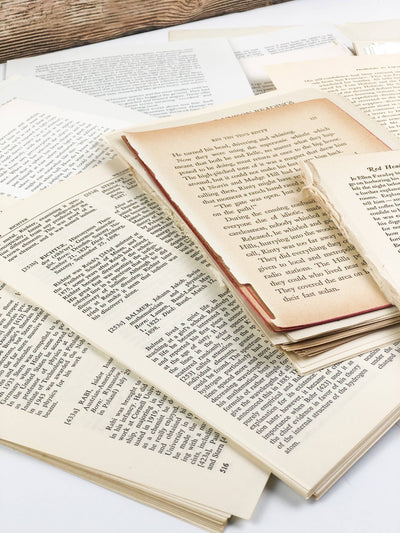 Pages de livres vintage pour collage et journal