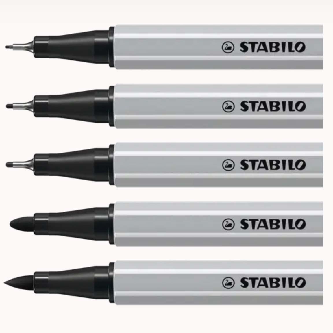 Ensemble de 5 stylos noirs Stabilo