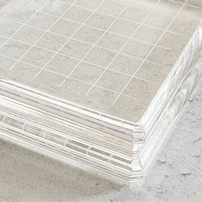 Bloc acrylique quadrillé de luxe GinaK 2,5 x 2,5 pouces