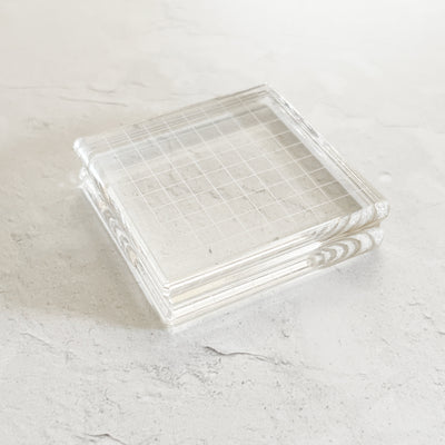 Bloc acrylique quadrillé de luxe GinaK 2,5 x 2,5 pouces