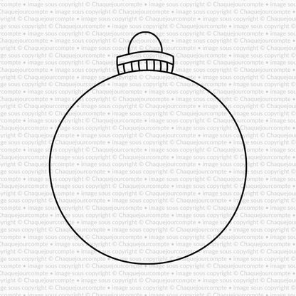 Boule de Noël - 1 étampe