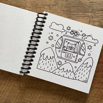 Cahier à colorier de poche OURS - 53 illustrations, 12 motifs