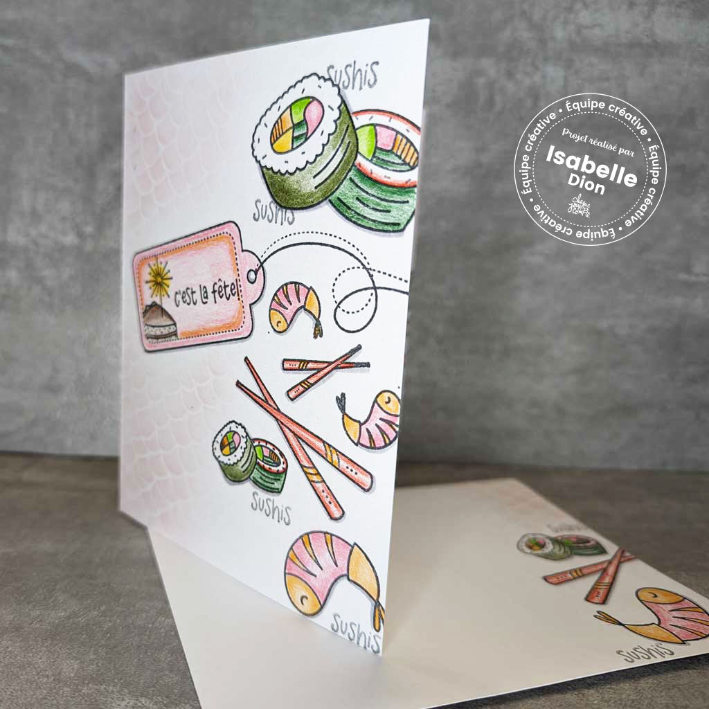 Table festive , Sushis - Ensemble de 6 étampes à découper