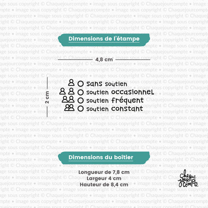 Échelle de soutien - Tampon autoencreur pour profs