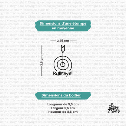 Target hit! - 5 Tampon(s) autoencreur(s) pour profs / Stamps for teachers