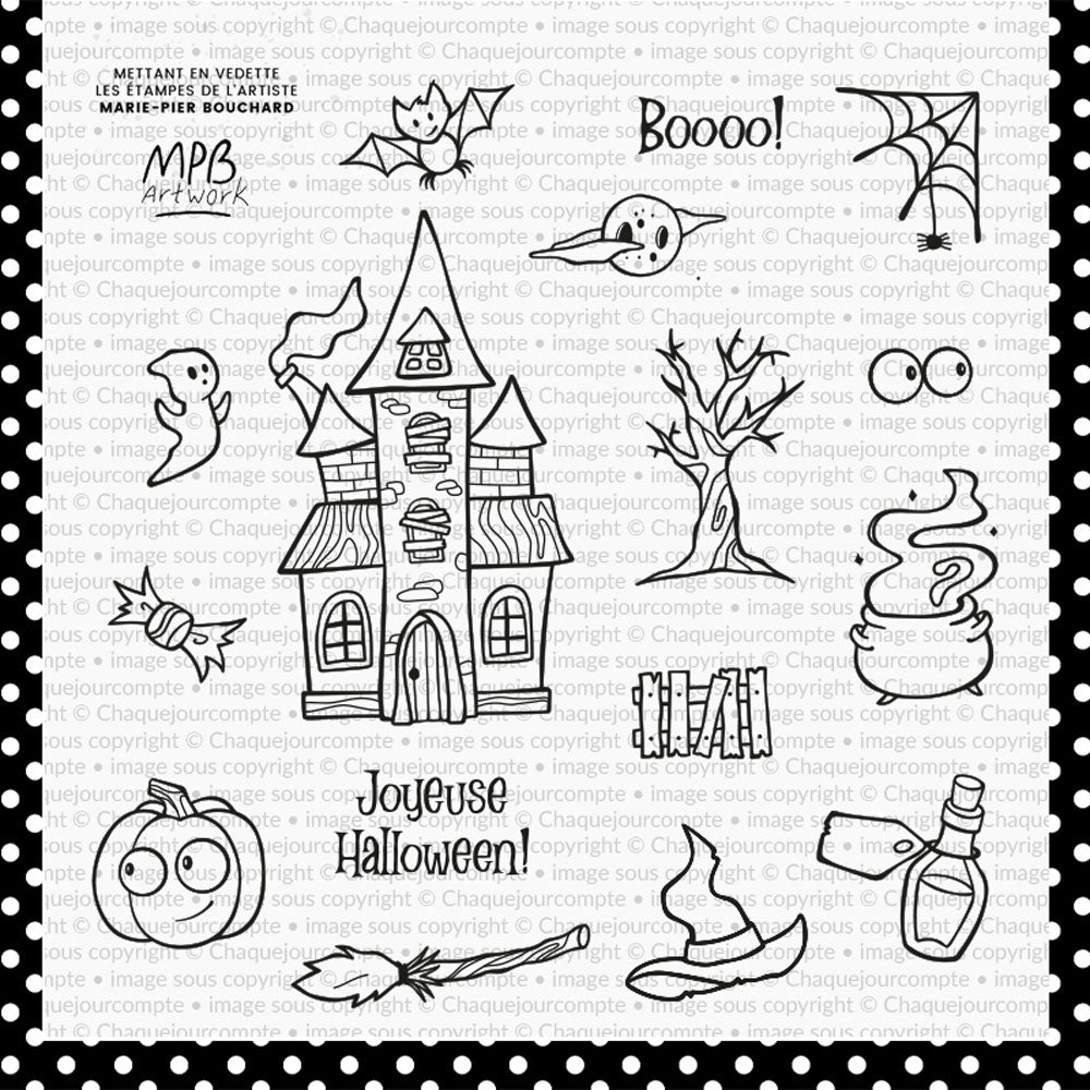 Joyeuse Halloween- Ensemble de 16 étampes à découper