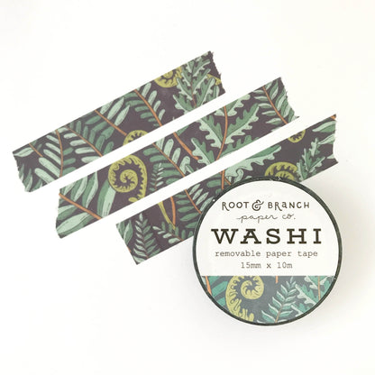 Ruban Washi - Fougère de forêt
