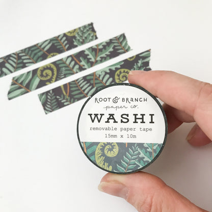Ruban Washi - Fougère de forêt