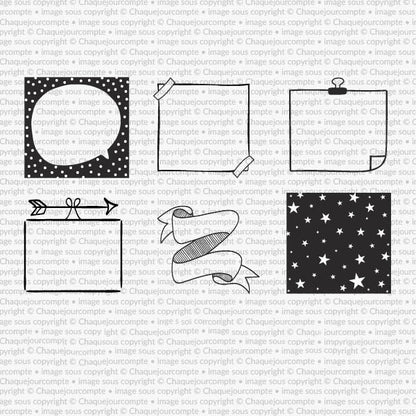 Motifs 2 - Ensemble de 6 étampes à découper