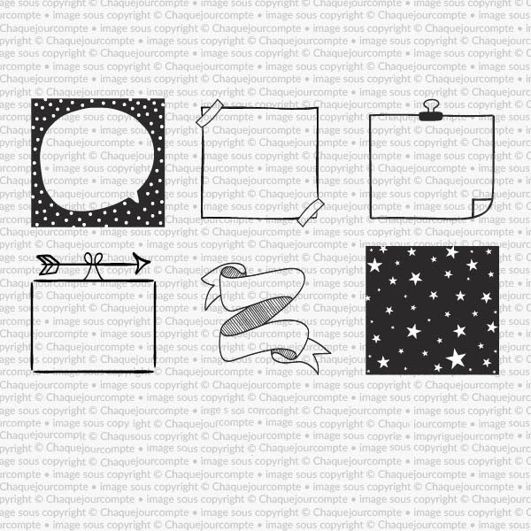 Motifs 2 - Ensemble de 6 étampes à découper
