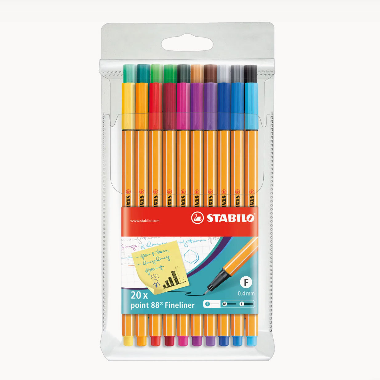 Ensemble de 20 stylos-feutres Pen 88 Stabilo
