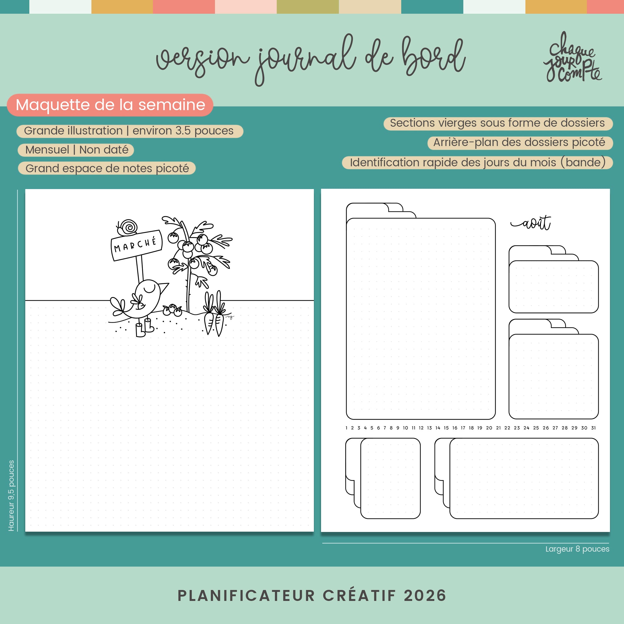 008 - Planificateur créatif journal de bord