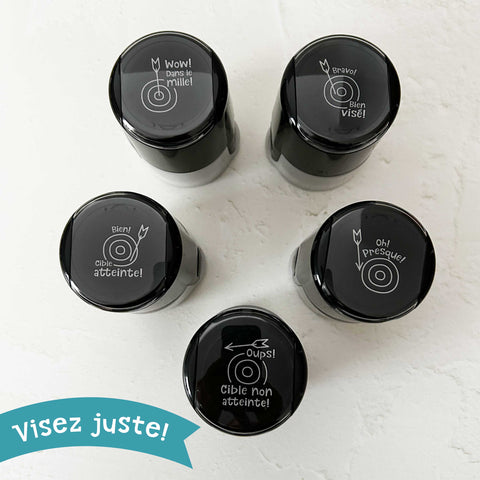 Visez juste! - 5 Tampon(s) autoencreur(s) pour profs