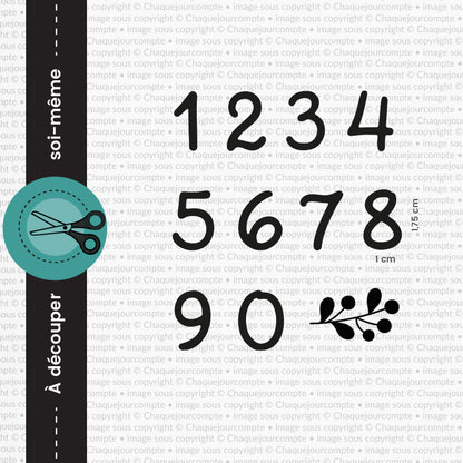 Décompte de l'avent - Ensemble de 11 étampes à découper