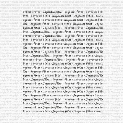 Fond de carte - Joyeuses fêtes - 1 étampe grand format