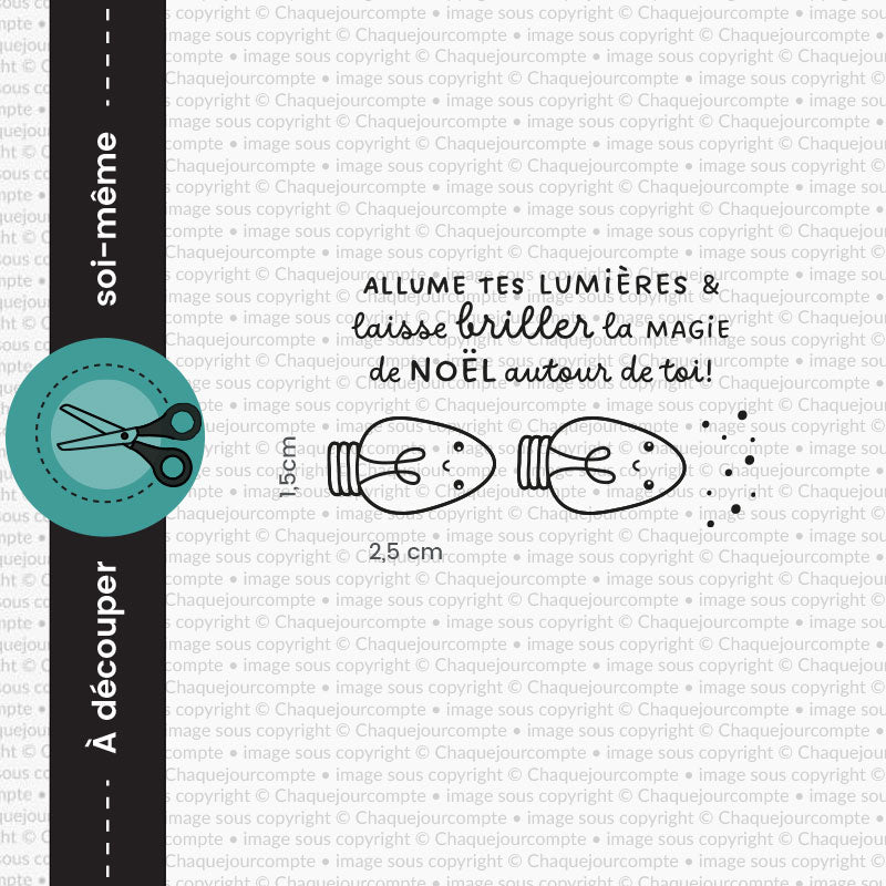 Allume tes lumières - Ensemble de 4 étampes à découper