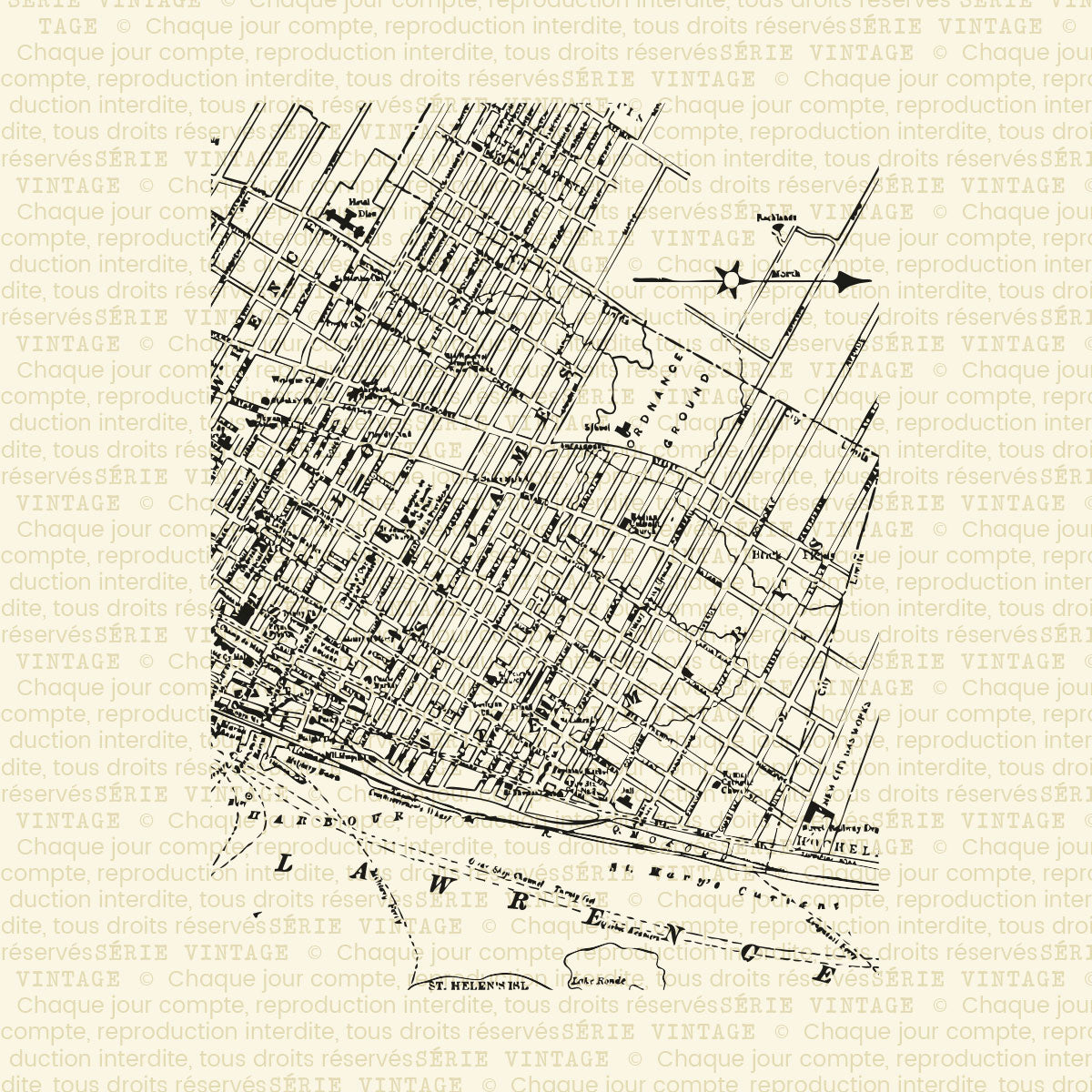 Carte de Montréal - 1 grande étampe