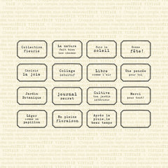 Étiquettes vintage botanique - Ensemble de 16 étampes à découper