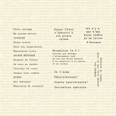 Mots pour journal vintage - Ensemble de 22 étampes à découper