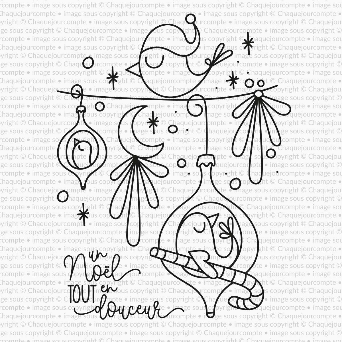 Un Noël tout en douceur - 1 étampe grand format à découper