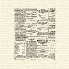 Page de journal imprimé - 1 grande étampe