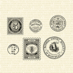 Timbres et sceaux - Ensemble de 6 étampes à découper