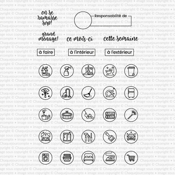 Entretien de la maison - Ensemble de 33 étampes à découper