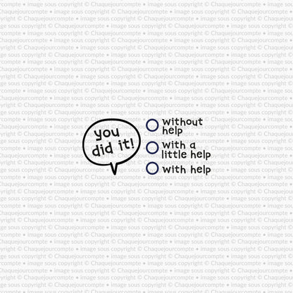You did it! - Étampe amovible pour profs