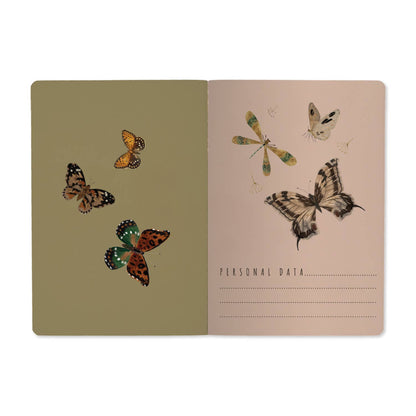 Carnet ligné - Papillons et baies
