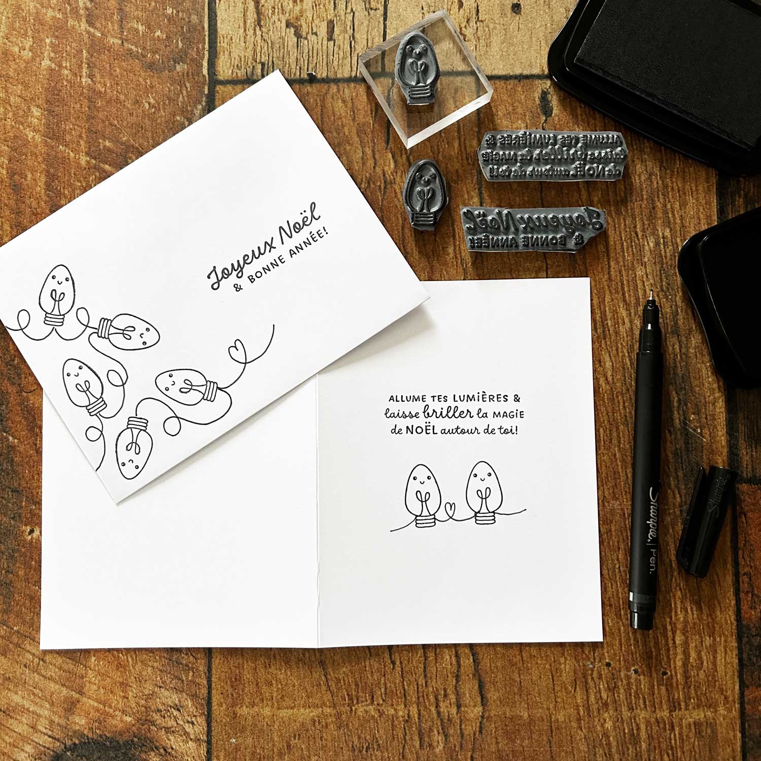 Allume tes lumières - 1 étampe de souhait