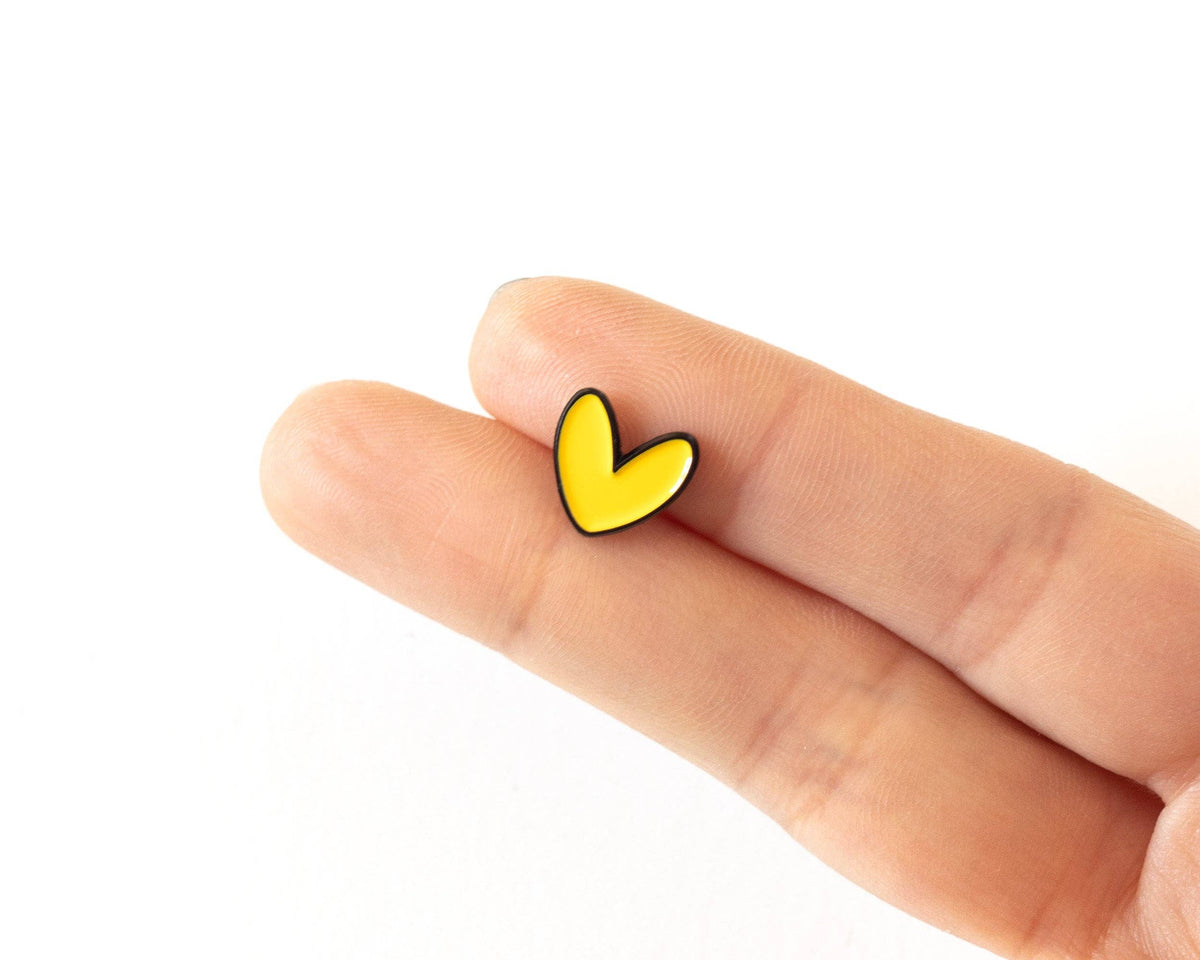 Épingle Petit coeur jaune