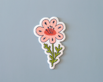 Écusson thermocollant Fleur Rose