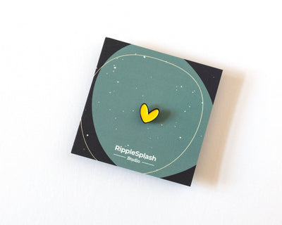 Épingle Petit coeur jaune