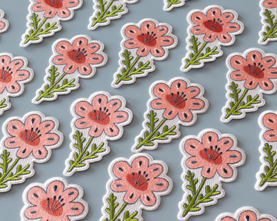 Écusson thermocollant Fleur Rose