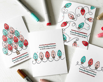 Allume tes lumières - Ensemble de 4 étampes à découper