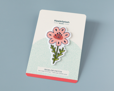 Écusson thermocollant Fleur Rose