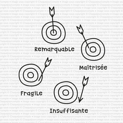 Les cibles de compétence - Ensemble de 4 étampes amovibles pour profs
