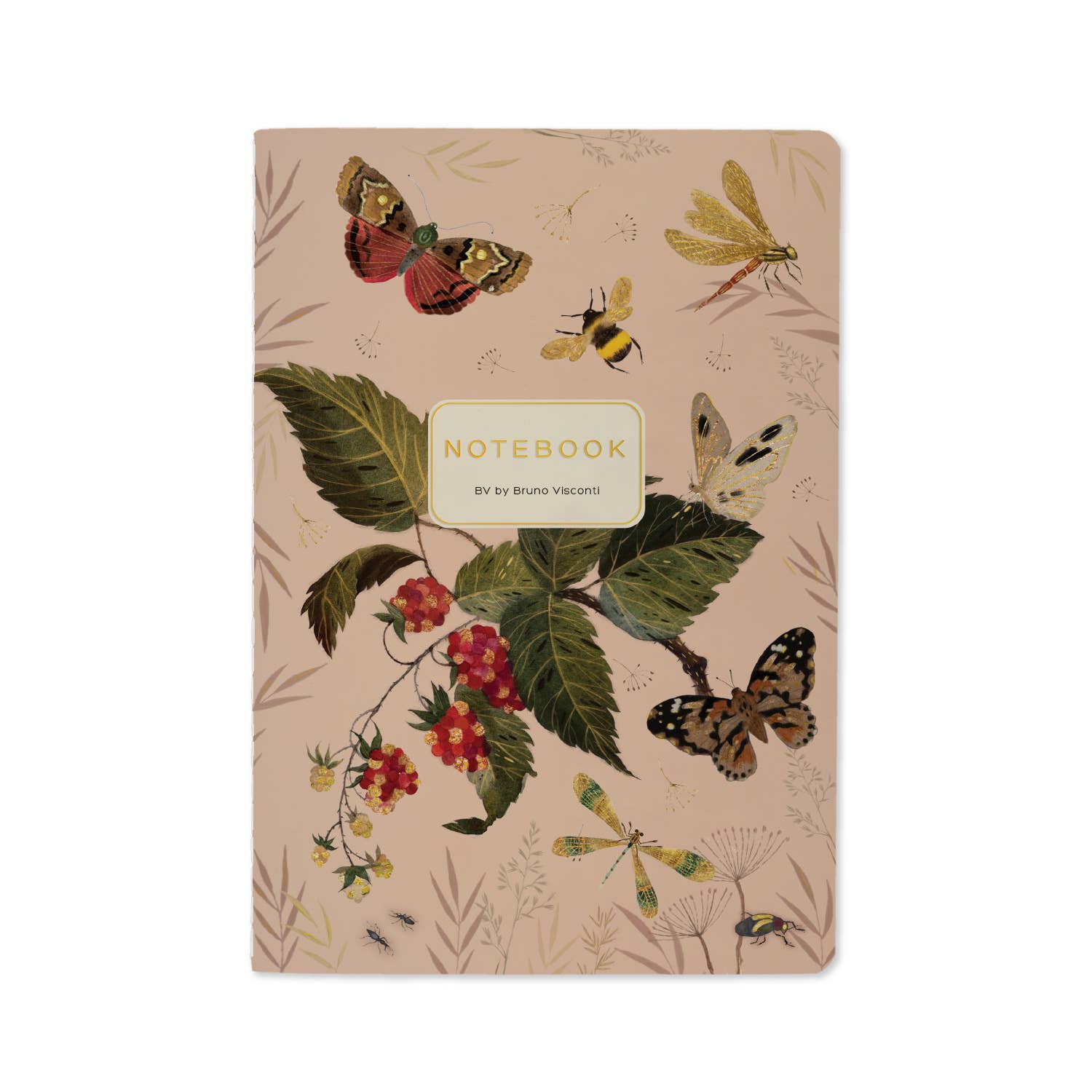 Carnet ligné - Papillons et baies