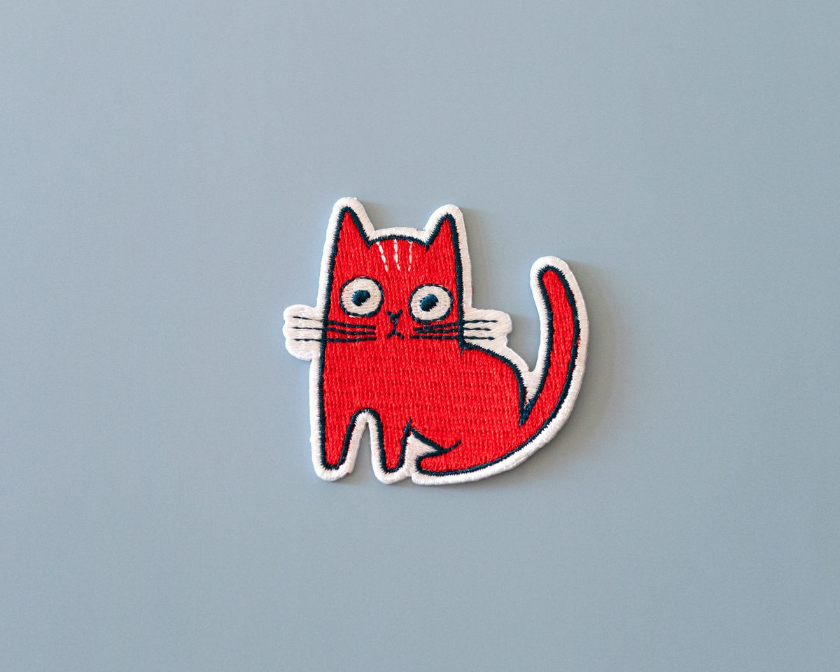 Écusson thermocollant Chat rouge