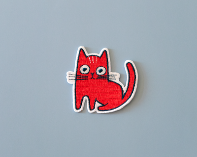 Écusson thermocollant Chat rouge