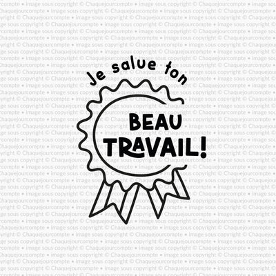 Beau travail - Étampe amovible pour profs