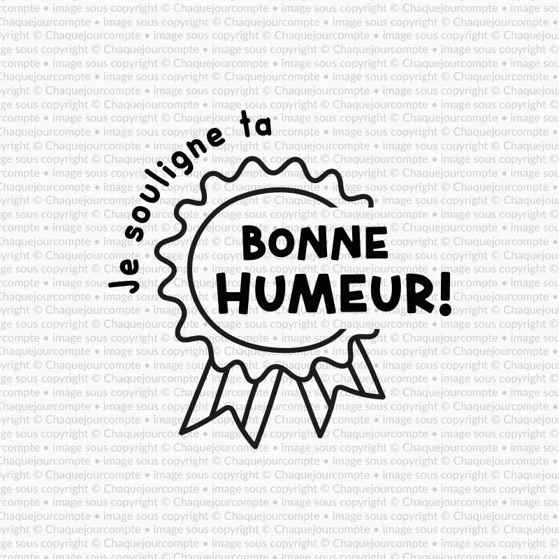 Bonne humeur - Tampon autoencreur pour profs