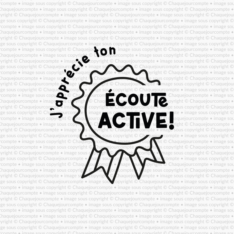 Écoute active - Étampe amovible pour profs