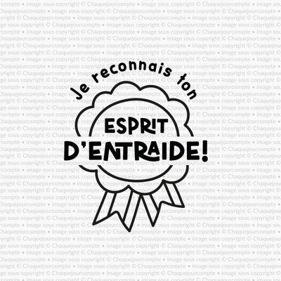 Esprit d'entraide - Étampe amovible pour profs