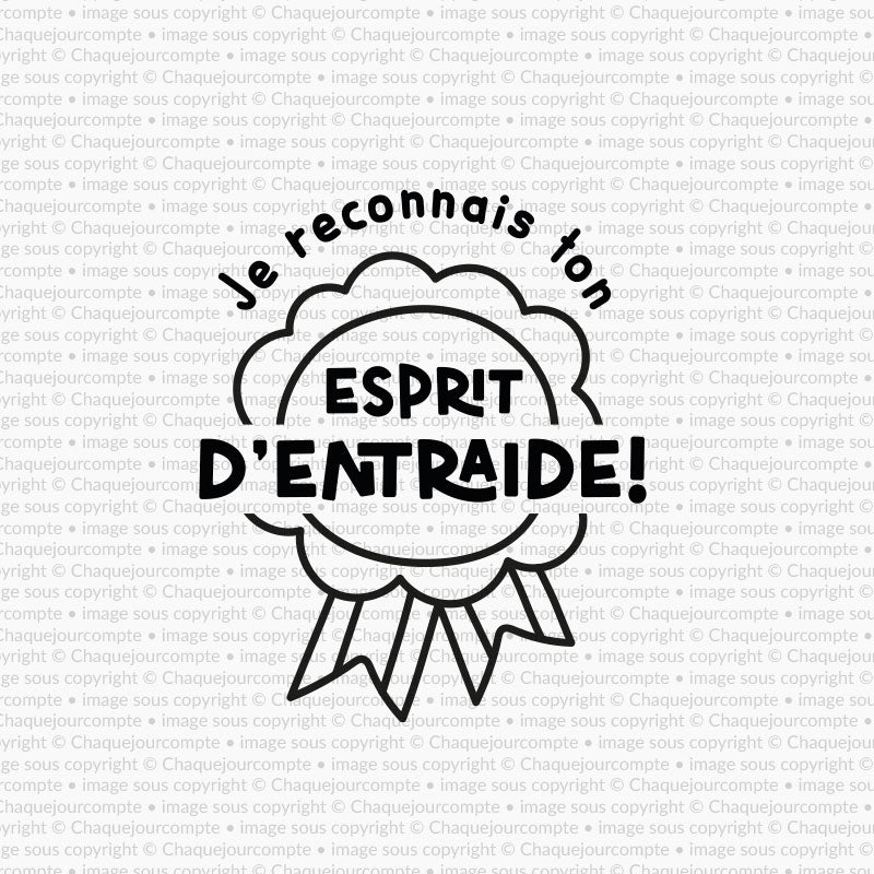 Esprit d'entraide - Étampe amovible pour profs