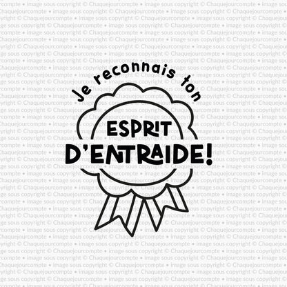 Esprit d'entraide - Tampon autoencreur pour profs