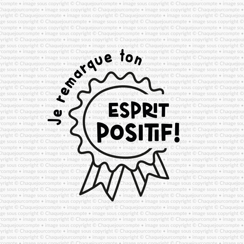 Esprit positif - Étampe amovible pour profs