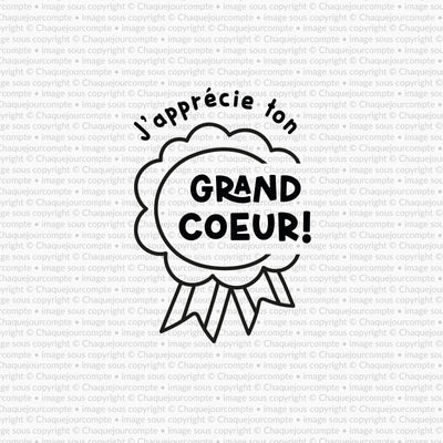 Grand coeur - Tampon autoencreur pour profs